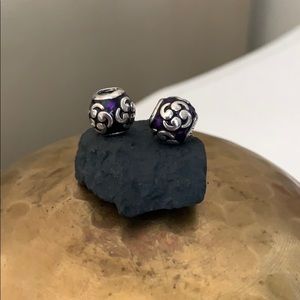Pandora Zen Purple and Silver Enamel Charm